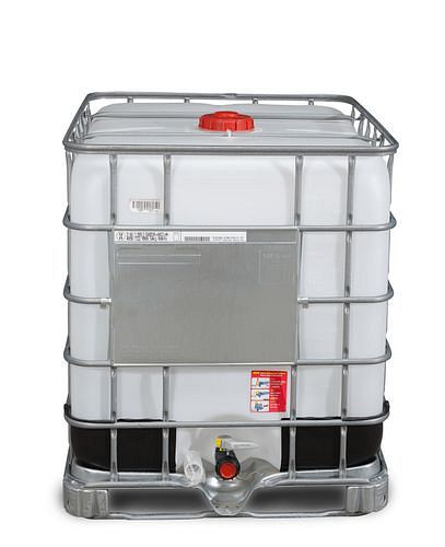 DENIOS IBC Gefahrgut-Container, EX, Stahlkufen, 1000 Liter, NW150, Auslauf NW50, EVOH, 277811