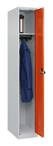 C+P Spind Evolo PLUS, 1 Abteil, 1850x300x500mm, 7035/2004, Verschluss Drehriegel, Ablageböden 1, 049000-10 S10002