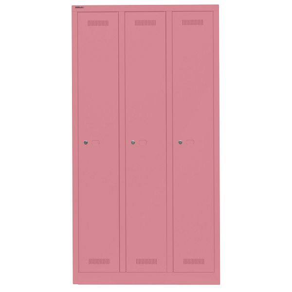 Bisley Garderobenschrank Monobloc™, 3 Abteile je 1 Fach, 601 pink, ML09T1601