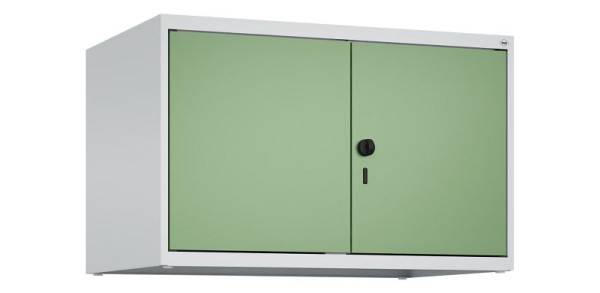 C+P Schrankaufsatz Classic PLUS, C Aufsatzschrank Classic PLUS, 2 Abteile, 500x800x500mm, 7035/6011, Drehriegel, 080092-22 S10006
