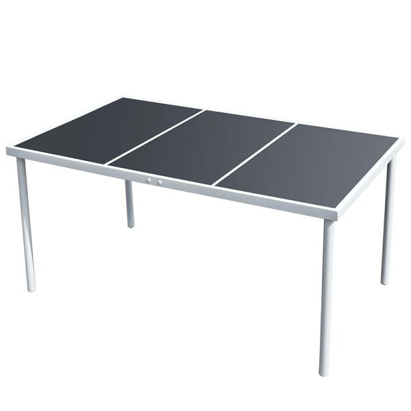 vidaXL Garten-Esstisch 150 x 90 x 74 cm Schwarz und Grau, 43305