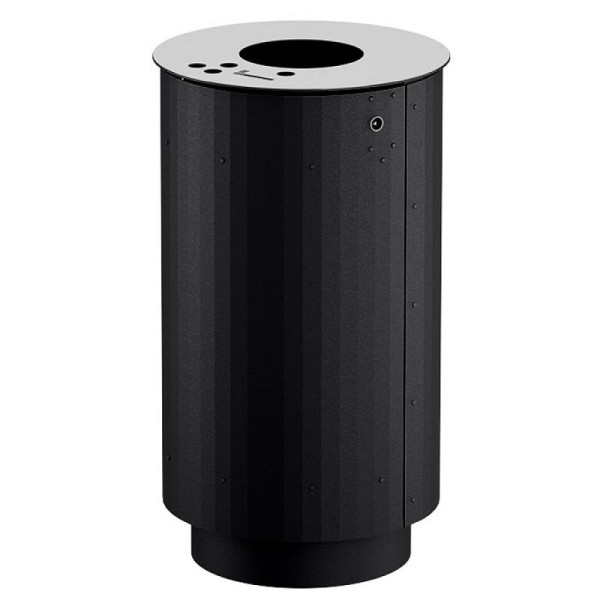 Stein HGS Abfallbehälter 'City 1200', mit Ascher, RAL 6009 tannengrün, 37488