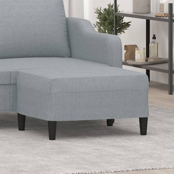 vidaXL Fußhocker Hellgrau 70x55x41 cm Stoff, gemütlich und stabil, 349303