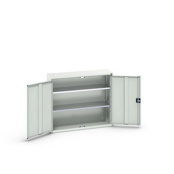 bott verso Flügeltürschrank, mit 2 Fachböden, BxTxH: 1050 x 350 x 900 mm, Lichtgrau / Lichtgrau, 16926211.16