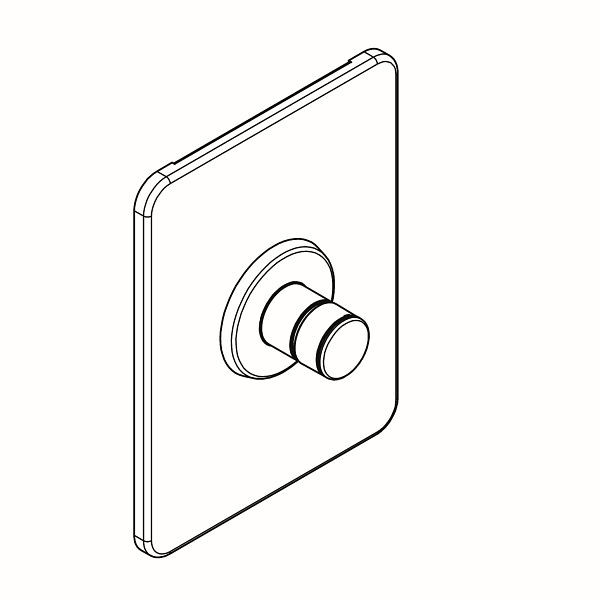 KWC Durchgangsventil, F3, hydraulisch, DN20, UP, Fertigbauset, 3600010569