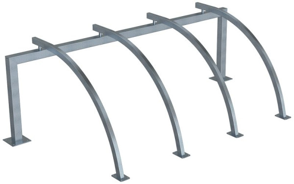 Schake Fahrradanlehnbügel als Reihenanlage, 4 Einstellplätze Gesamtlänge: 2800mm, 4022_40