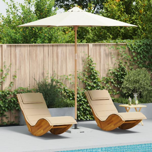 vidaXL Garten-Schirm Creme 270x260 cm aus Bambus, 4108083