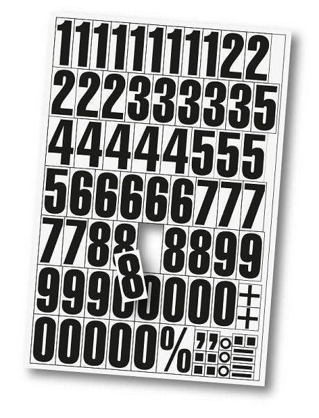 Eichner Magnetische Ziffern, schwarz auf weiß, 9218-03029