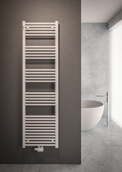MERT Badheizkörper weiß gerade, 300 x 1000 mm, Mittelanschluss, 1-30x100-M