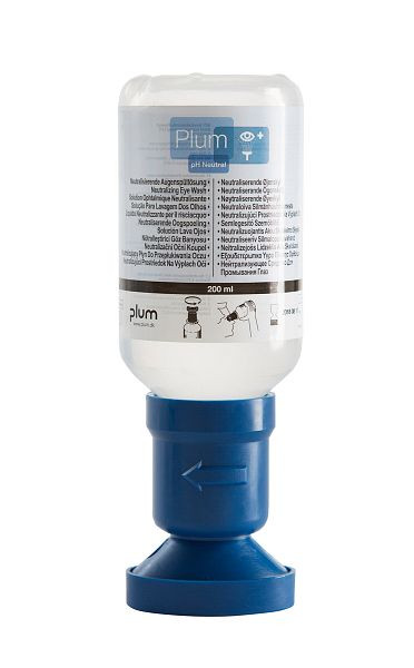 Plum ultraRINSE-pH-neutral, Augenspülflasche 200 ml, Lösung zur Säure-Neutralisation, VE: 0,2 Liter, SAN-0244