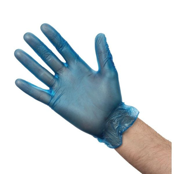 Vogue Vinylhandschuhe blau gepudert XL, VE: 100 Stück, CB254-XL