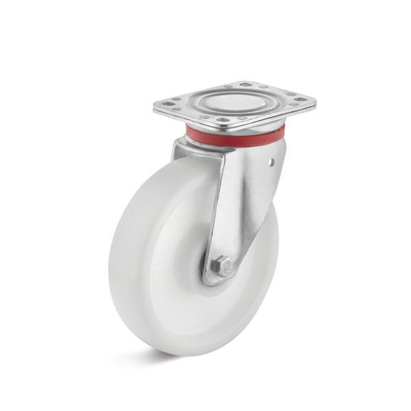 Torwegge Polyamid Lenkrolle, Tragfähigkeit 650 kg, Rad-Ø 150 mm, Radbreite 45 mm, Bauhöhe Gehäuse 135 mm, Gesamtbauhöhe 210 mm, 0014563