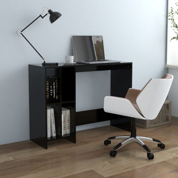 vidaXL Computertisch Schwarz 102,5x35x75 cm Holzwerkstoff, 808342