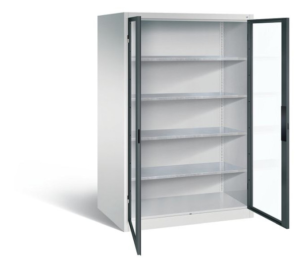C+P Werkzeugschrank Acurado, H1950xB1200xT800mm, Farbe: Lichtgrau / Anthrazitgrau, Muldengriff, 8934-0552 S10018