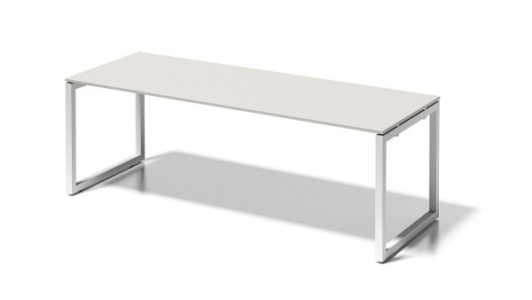 Bisley Cito Schreibtisch, 730 mm höhenfixes O-Gestell, H 19 x B 2200 x T 800 mm, grauweiß/verkehrsweiß, DOF2208GW396
