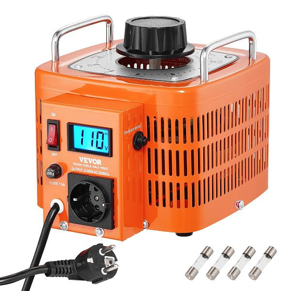 VEVOR 3000VA automatischer Stelltransformator mit variabler Spannung, 10 Ampere, 230 V Eingang, 0-300 V Ausgang, KBBYQYJPS3004YRHCV2