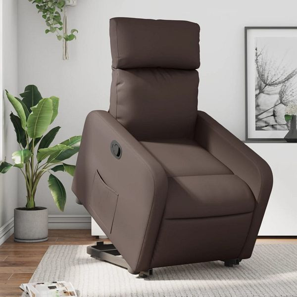 vidaXL Relaxsessel mit Aufstehhilfe Braun Kunstleder, 3206751
