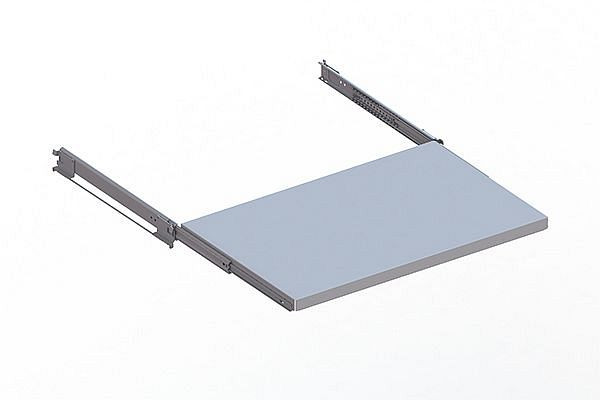 Meta Ausziehbarer Fachboden 1000x600 mm, RAL 7035, für Steckregal CLIP, 20098079