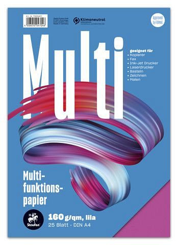 Staufen Multifunktionspapier 7X PLUS - A4, 160 g/qm, lila, 25 Blatt, 734051671