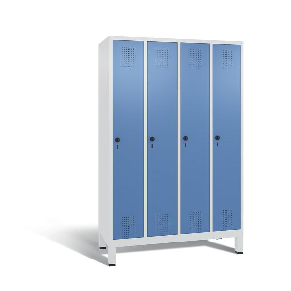 C+P Spind Evolo, 4 Abteile, H1850xB1190xT500 mm, Grau/Fernblau, 48010-40 S10208