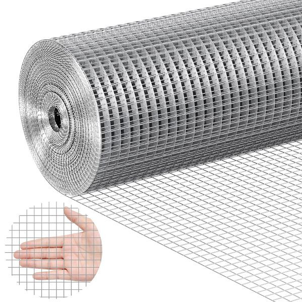 VEVOR Volierendraht Drahtgeflecht Maschendrahtzaun 1220mmx30,48m Stahl 19 Gauge, DXGSWL48IN10S79Y4V0