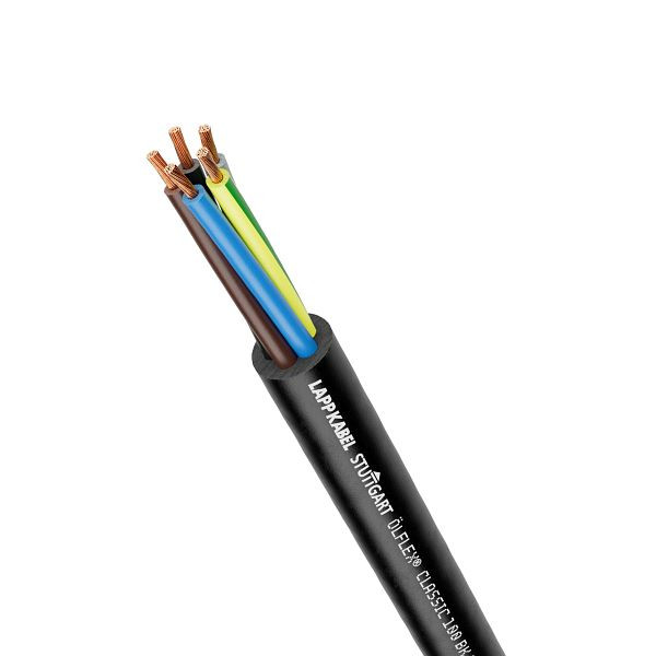 LAPP Anschluss- und Steuerleitung ÖLFLEX® CLASSIC 100, Schwarz 0,6/1 kV 4G1,5, VE: 100 Meter, 1120464/100