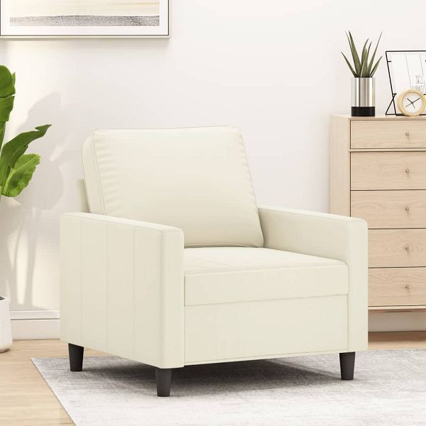 vidaXL Sessel Farbe Creme 60 cm Samt, 359187, 8721012139138