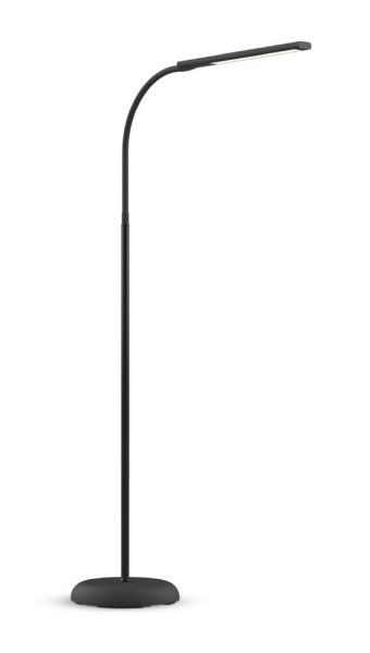 Deskin Stehleuchte Pirro, dimmbar, Schwarz, 210 x 1263 mm, 348391