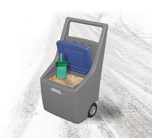 DENIOS Streugutwagen GritCaddy aus robustem Kunststoff, Volumen 50 Liter, 216690