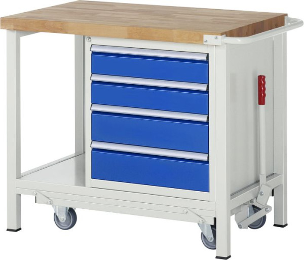 RAU Absenkbare Werkbank 8000 - Modell 8162, B1000 x T700 x H880 mm, 15-8162A6-107B4F.11