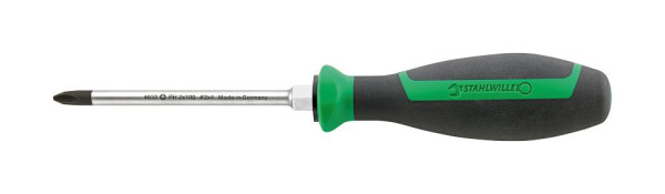 STAHLWILLE Kreuzschlitzschraubendreher DRALL + Nr.4632 PH Größe 1 Klingen-Länge 80 mm, 46323001