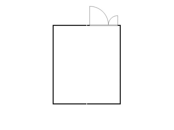 FLADAFI Materialcontainer-Kombination MC 1540, verzinkt, zerlegt, Holzfußboden, Doppelflügeltür (asymmetrisch) auf der 4 m Seite, F15400204