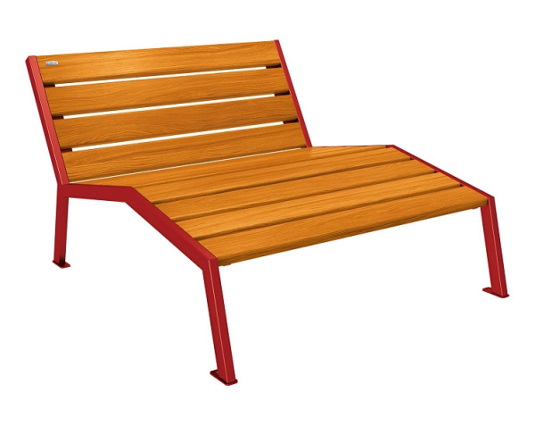 Procity Liegestuhl Silaos 1200 mm, Ohne Armlehne, Holz & Stahl, helle Eiche/RAL 3004, 209641.3004.CHEC
