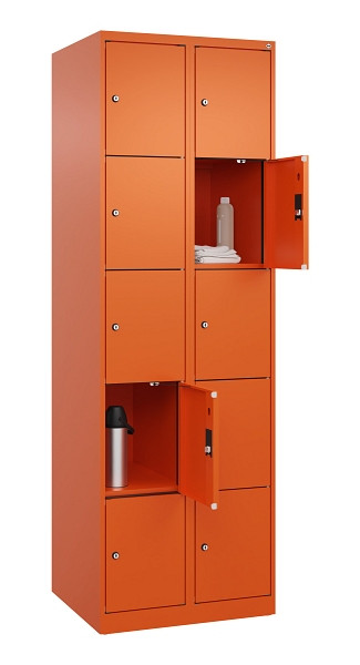 C+P Schließfachschrank Evolo PLUS, 10 Fächer, 1850x600x500mm, 2004/2004, 049000-205 S10023