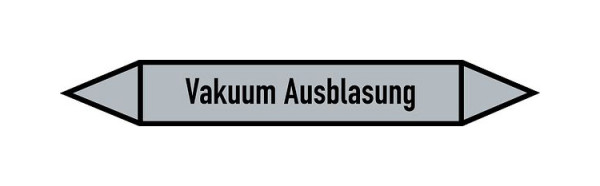 Schilder Klar Rohrleitungskennzeichen Vakuum Ausblasung, 33000x90 mm Folie selbstklebend, 101535/95