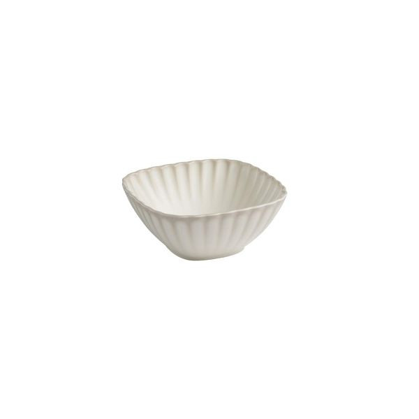 APS Schale ARUMI – Melamin, 19 x 19 x 8 cm, weiß/beige, 1,1 Liter, stapelbar, spülmaschinengeeignet, 85608