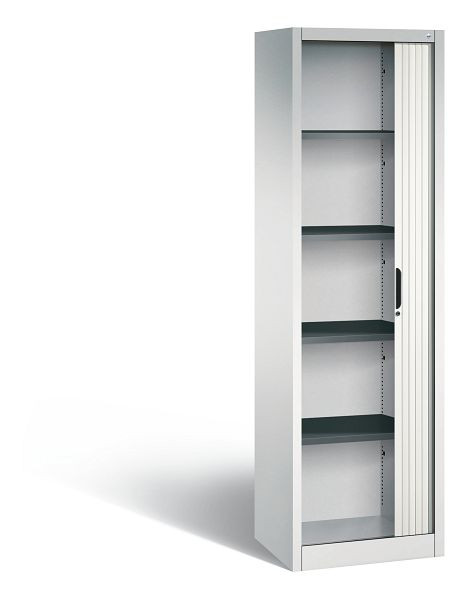 C+P Rollladenschrank Omnispace, H1980xB600xT420mm, Farbe: Lichtgrau / Verkehrsweiß, Griffmulde, 5 OH, 3200-00L S10109