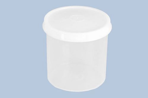 DENIOS Schraubdose 1000 ml, aus PP, rund, transparent, mit Deckel, lebensmittelgeeignet, VE: 12 Stück, 308399