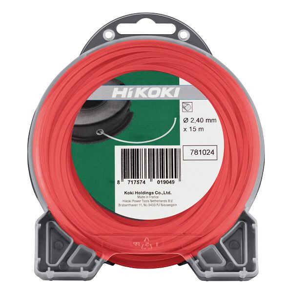 HiKOKI Trimmerfaden quadratisch 2.4mm orange L=69m (453 gr), 781026