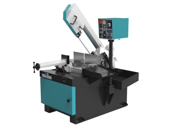 Berg & Schmid Doppel-Gehrungsbandsäge 1,5 kW 400 V 2-stufig 37+74 m/min. Sägebandlänge 2.765mm, 20456