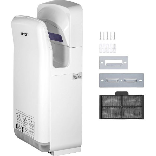 VEVOR Händetrockner 2000W Kommerzieller elektrischer Händetrockner HEPA-Filter, GSJLSGSPQSBS-Z774V2
