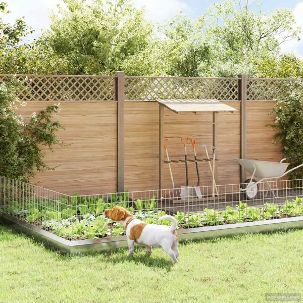 vidaXL Gartenzaun mit Pfählen 24-teilig 35 x 50 cm Mesh Verzinkter Stahl, 42042966