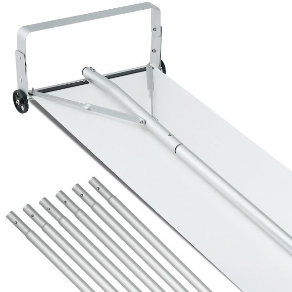 VEVOR Schneeschaufel Dach 48 cm, Reichweite bis 9 m, aus Aluminium, mit Schutzrädern, rutschfestem Griff und Gleittuch Dachräumer, WDP30YCGDSLHUWNL3V0