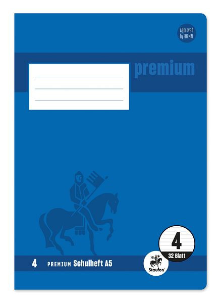 Staufen Heft PREMIUM LIN 4 - A5, 32 Blatt, 90 g/qm, PREMIUM LIN iert, 734010604