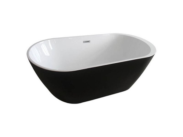 HOME DELUXE Freistehende Badewanne CODO - Farbe Schwarz, 24171