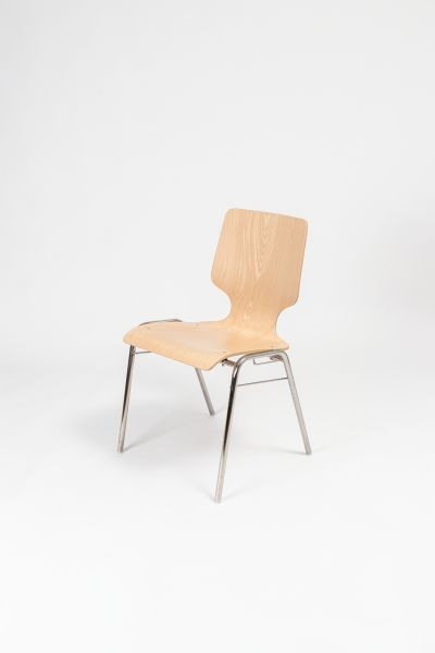 Kaiser-Sitzmöbel Stapelstuhl KS23FG-N1, Form: N1, Gestell: Rundrohr, mit Filzgleiter für Holz-Böden, VE: 6 Stück, KS23FG-N1