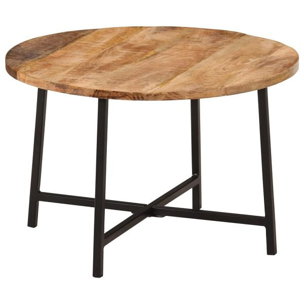 vidaXL Couchtisch 54x54x35 cm Massivholz Mango und Eisen, 371968