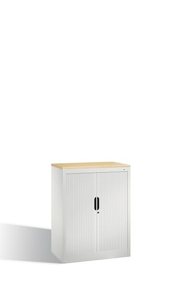 C+P Sideboard mit Rollladen Omnispace, H1030xB800xT420mm, Farbe: Lichtgrau, Griffmulde, 2 OH, 3241-00 S10028