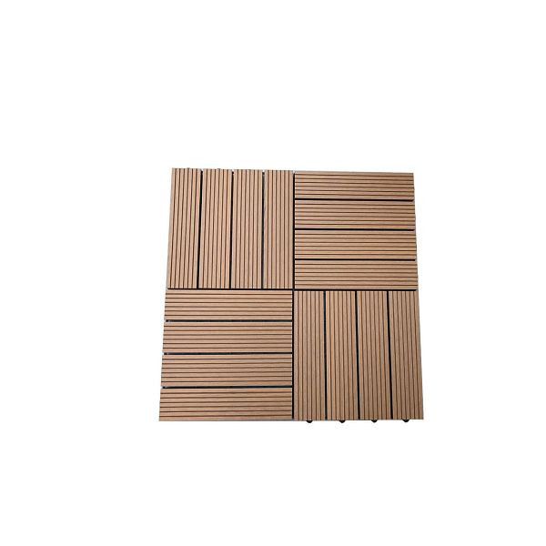 HOME DELUXE WPC Holzfliesen BAVARO Farbe Teak VE: 11 m², 7406