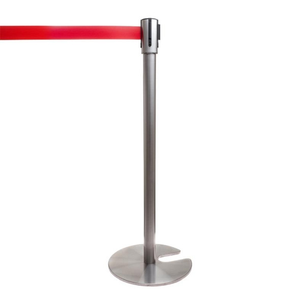 ALLPAX STOPPO Abgrenzungsständer, Gurtpfosten stapelbar, Zugband rot, 300 cm, 10010788